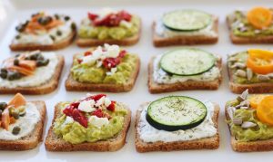 Healthy fancy sandwiches