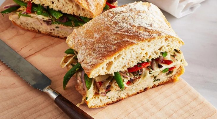 Healthy fancy sandwiches
