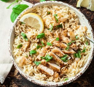 Lemon orzo chicken