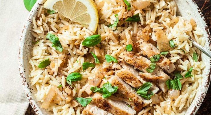 Lemon orzo chicken