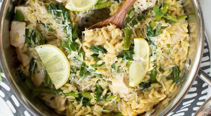 Lemon orzo chicken