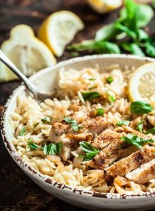 Lemon orzo chicken