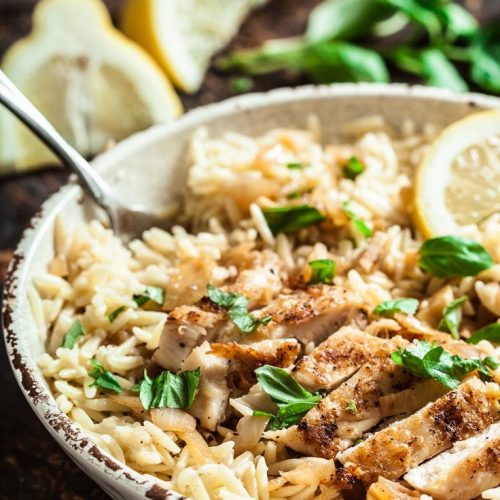 Lemon orzo chicken