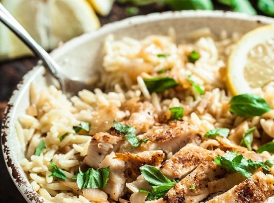 Lemon orzo chicken