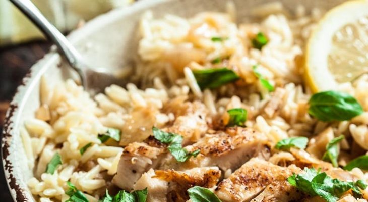 Lemon orzo chicken