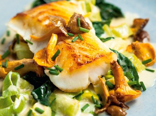 Pan-roasted cod