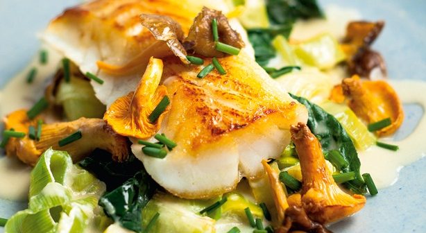 Pan-roasted cod