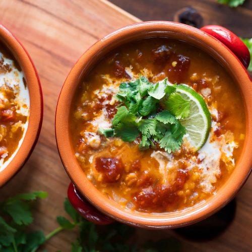 Red lentil curry soup