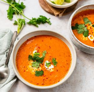 Red lentil curry soup