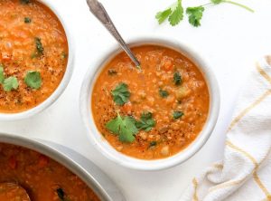 Red lentil curry soup