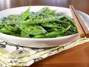 Sesame snow peas