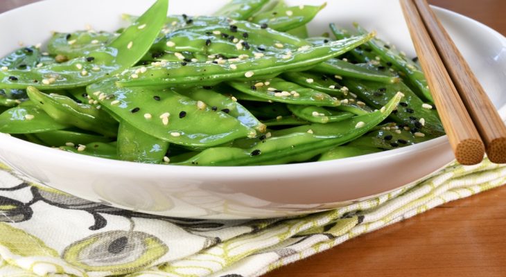 Sesame snow peas