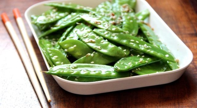 Sesame snow peas