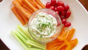 Simple savory dip and veggies