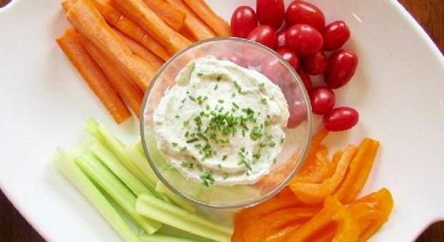 Simple savory dip and veggies