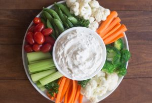 Simple savory dip and veggies