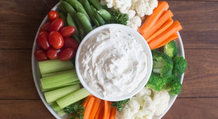 Simple savory dip and veggies