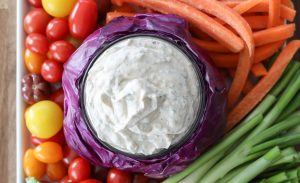 Simple savory dip and veggies