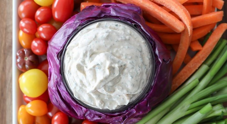 Simple savory dip and veggies