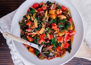 Swiss chard tomatoes & cheese