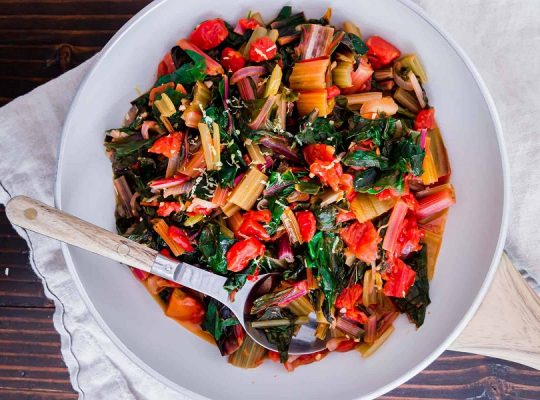 Swiss chard tomatoes & cheese