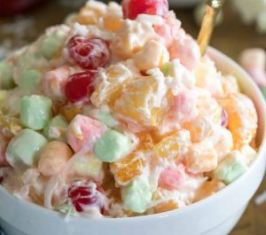 Traditional ambrosia salad