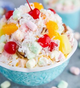 Traditional ambrosia salad