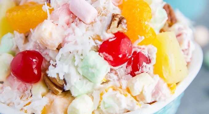 Traditional ambrosia salad