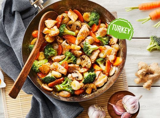 Turkey ginger stir-fry