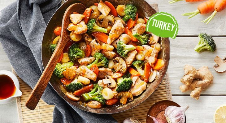 Turkey ginger stir-fry