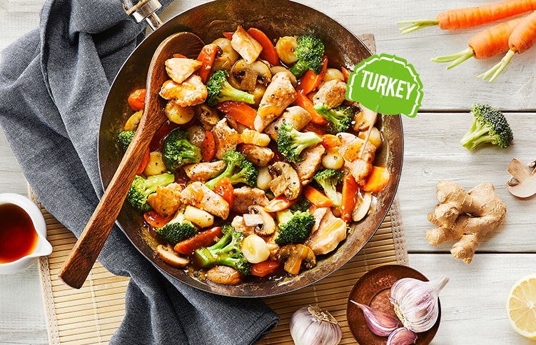 Turkey ginger stir-fry