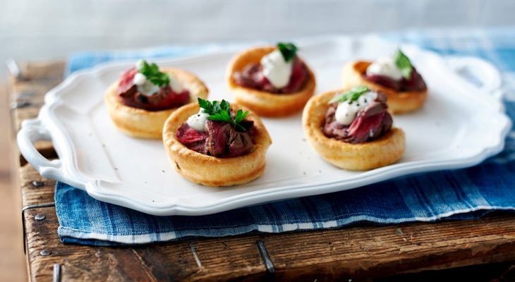 Yorkshire Mini’s With Beef & Horseradish Dressing