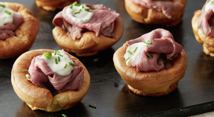 Yorkshire Mini’s With Beef & Horseradish Dressing