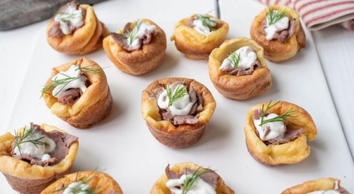 Yorkshire Mini’s With Beef & Horseradish Dressing